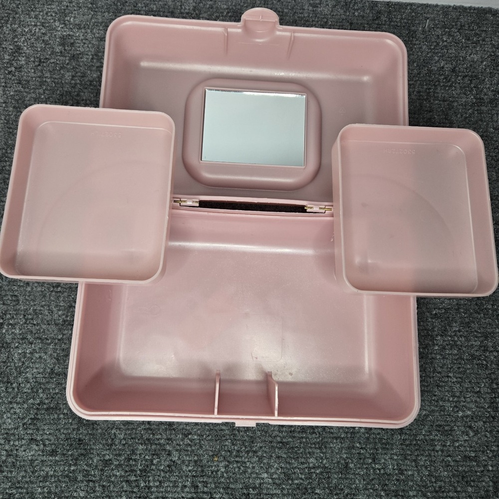 Caboodles Pretty In Petite Classic 2 Tier Makeup Case‎ W/ Mirror Pink  9x6x4 - Picture 7 of 7